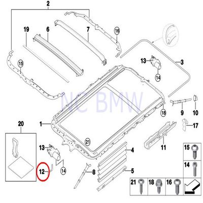 BMW Genuine Emergency Tool Electr.Sliding Roof