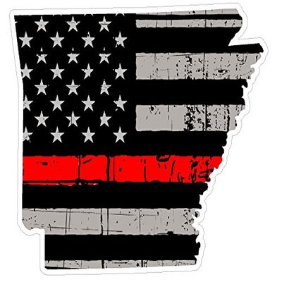 Arkansas State (C6) Thin Red Line Vinyl Decal Sticker Car/Truck Laptop/Netbook Window 5" Inch- by CustomDecal US