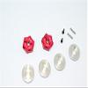 Aluminum Hex Adapter From 12mm Convert To 17mm With 7mm Thickness - 2Pcs Set Red view 1