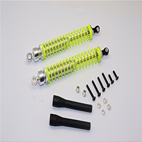 Aluminum Ball Top Damper (125mm) With Aluminum Collars & Washers & Screws & Dust-Proof Black Plastic Cover - 1Pr Set Silver