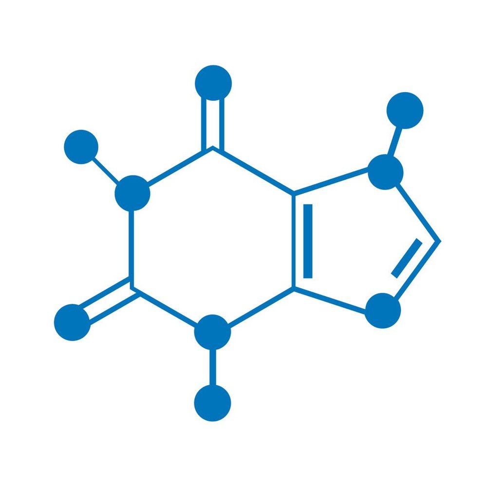 Applicable Pun Caffeine Molecule Coffee Energy - Chemical Compound Skeletal Formula - Vinyl Decal for Outdoor Use on Cars, ATV, Boats, Windows and More - Sky Blue 11 inch