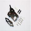 GPM For Kyosho Mini Inferno Upgrade Parts Aluminum Receiver Bottom Mount With Screws & Aluminum+Delrin Posts - 2Pcs Set Black view 1
