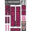 RockShox 35mm Magenta Decal Kit - Color-Matching Fork Graphics with Fresh Clean Sticker Technology for Custom Bike Styling view 1