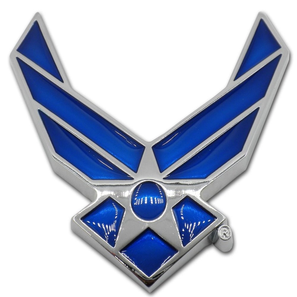 Mitchell Proffitt USAF Air Force METAL Blue Wing Auto Premium Emblem