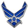 Mitchell Proffitt USAF Air Force METAL Blue Wing Auto Premium Emblem view 1