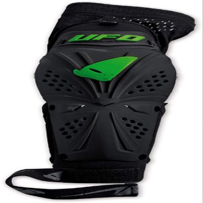 UFO PLAST Made in Italy GO02347 Professional EVO Elbow Guards/Spherical Movement Polyethylene Shells/for: Motorcycle, Motocross, Snowboard, Ski, Hockey/Size: L/XL/Color: Black