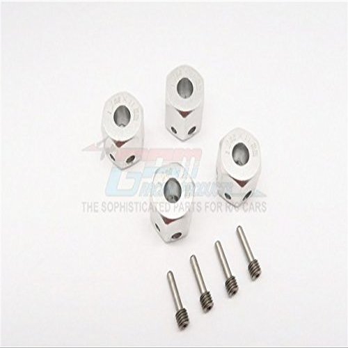 GPM Aluminum Universal Hex Adapter 12mmx11mm - 4Pcs Set Silver