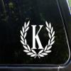 Sweet Tea Decals Letter K, Medium Size, Decorative Monogram - 6-3/4" x 5-3-/4"- Vinyl Die Cut Decal/Bumper Sticker for Windows, Trucks, Cars, Laptops, Mailboxes, Tumblers, Glasses. Mugs, Etc. view 1