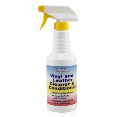 Iosso 10119 Vinyl & Leather Care Spray Cleans, Conditions & Refreshes Surfaces Natural Oil Blend for Vinyl, Leather & Rubber Helps Maintain Softness & Shine 16 oz Made in USA