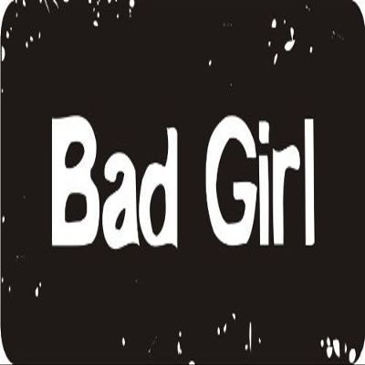 1080 Graphics 3 - Bad Girl 1 1/4" x 3" Hard Hat Biker Helmet Stickers Bs050