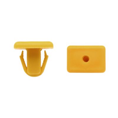 uxcell 20 Pcs Yellow Square Head Plastic Rivets Retainer Clips 12mm x 12mm x 15mm