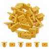uxcell 20 Pcs Yellow Square Head Plastic Rivets Retainer Clips 12mm x 12mm x 15mm view 2