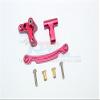 Axial Yeti Jr. Score Trophy Truck (AX90052) / Yeti Jr. Maverick (AXI90069) Upgrade Parts Aluminum Steering Assembly - 3Pcs Set Red view 1