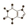 Applicable Pun Caffeine Molecule Coffee Energy - Chemical Compound Skeletal Formula - Vinyl Decal for Outdoor Use on Cars, ATV, Boats, Windows and More - Brown 9 inch view 1