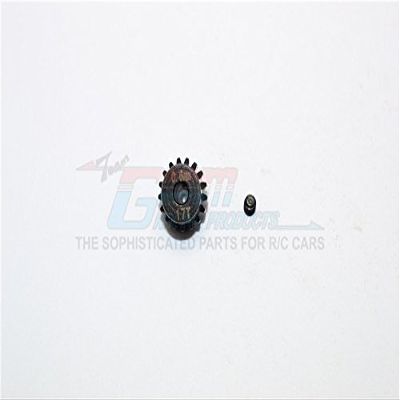 Steel#45 Motor Gear 17T - 1 Set Black