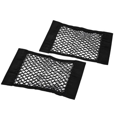 Universal Mesh Cargo Net Storage Net Wall Sticker Organizer Pouch Bag Storage Mesh Net for Car Trunk Storage Add On Organizers for Car Truck (15" x 9.5" (2 Packs))
