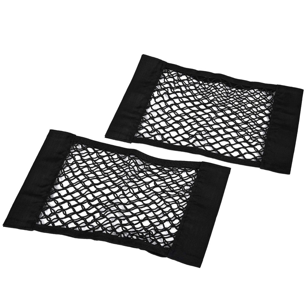 Universal Mesh Cargo Net Storage Net Wall Sticker Organizer Pouch Bag Storage Mesh Net for Car Trunk Storage Add On Organizers for Car Truck (15" x 9.5" (2 Packs))
