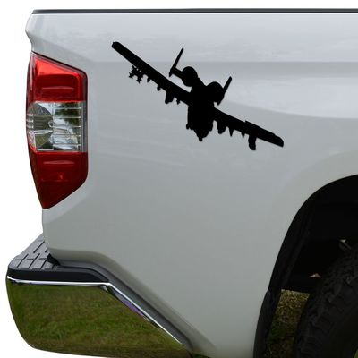 A-10 Thunderbolt Warthog USAF Plane Jet Die Cut Vinyl Decal Sticker For Car Truck Motorcycle Window Bumper Wall Decor Size- [8 inch/20 cm] Wide Color- Gloss Black