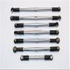 GPM for Arrma Nero 6S BLX (AR106009, AR106011) & Fazon 6S BLX (AR106020) Upgrade Parts Aluminum Tie Rods - 7Pc Set Gray Silver view 1