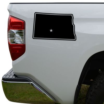 Rosie Decals North Dakota State Map Capital Die Cut Vinyl Decal Sticker For Car Truck Motorcycle Window Bumper Wall Decor Size- [8 inch/20 cm] Wide Color- Gloss Black