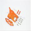 GPM For Kyosho Mini Inferno Upgrade Parts Aluminum Receiver Bottom Mount With Screws & Aluminum+Delrin Posts - 2Pcs Set Orange view 1