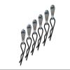 Body Clips + Aluminum Mount For 1/5 To 1/8 Models - 6Pcs Set Gray Silver view 1