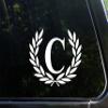 Sweet Tea Decals Letter C, Medium Size, Decorative Monogram - 6-3/4" x 5-3-/4"- Vinyl Die Cut Decal/Bumper Sticker for Windows, Trucks, Cars, Laptops, Mailboxes, Tumblers, Glasses. Mugs, Etc. view 1
