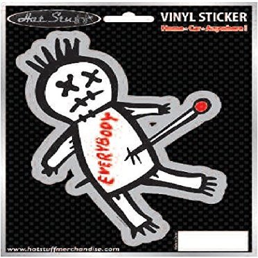 HOT STUFF MERCHANDISE HATE EVERYONE VOODOO AUTO STICKER