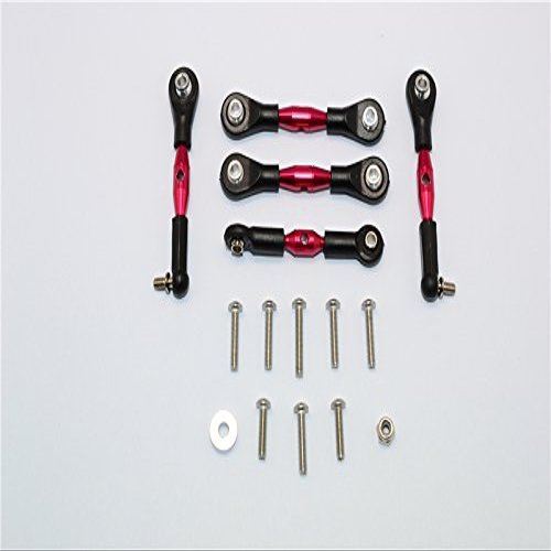 Axial Yeti Jr. Score Trophy Truck (AX90052) / Yeti Jr. Maverick (AXI90069) Upgrade Parts Aluminum Tie Rods - 5Pcs Set Red