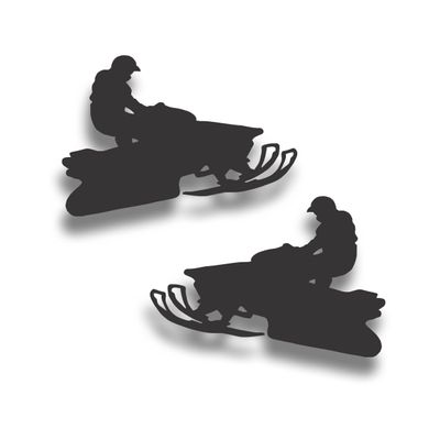 2Xb Snowmobile Jumper Decal Sticker for Snow Sled, Truck Trailer, Compatible with Arctic Cat Ski-doo Yamaha Polaris ZR GSX MXZ MX XR - Size is 9 x 6 1/4 Inch L&R Black