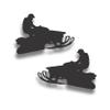 2Xb Snowmobile Jumper Decal Sticker for Snow Sled, Truck Trailer, Compatible with Arctic Cat Ski-doo Yamaha Polaris ZR GSX MXZ MX XR - Size is 9 x 6 1/4 Inch L&R Black view 1