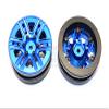 Aluminum 6 Spokes 1.9" Wheels with Plastic Wheel Frame - 2Pcs Set Blue view 1