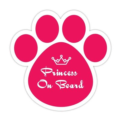 Princess On Board - Bumper Sticker Vinyl Decal Car Truck 5"X 5"