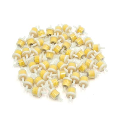 uxcell 50Pcs White Plastic Magnetic Inline Gas Fuel Filter for Motorcycle Motorbike