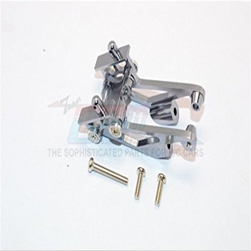 GPM For Kyosho Mini Inferno Upgrade Parts Aluminum Rear Wing Mount With Screws - 5Pcs Set Gray Silver