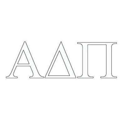 Alpha Delta Pi Greek Letter Window Sticker Decal