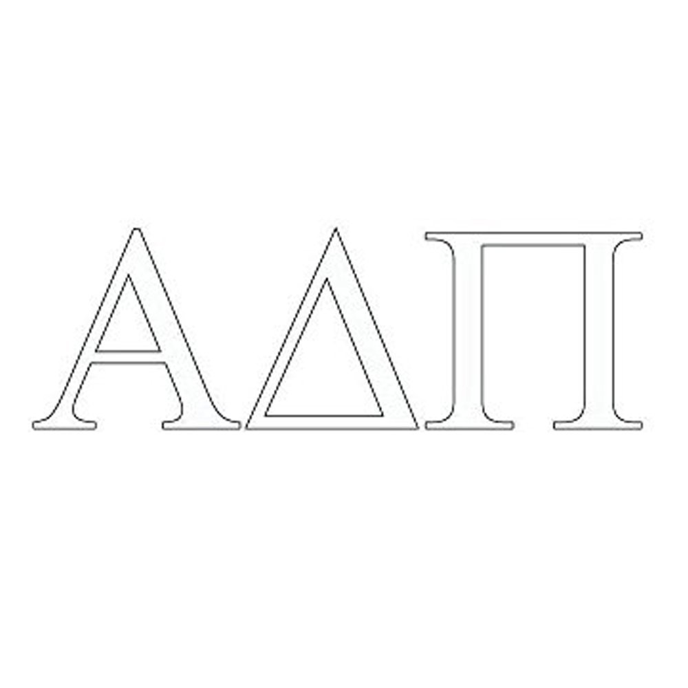 Alpha Delta Pi Greek Letter Window Sticker Decal
