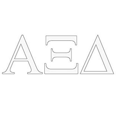 Alpha Xi Delta Greek Letter Window Sticker Decal