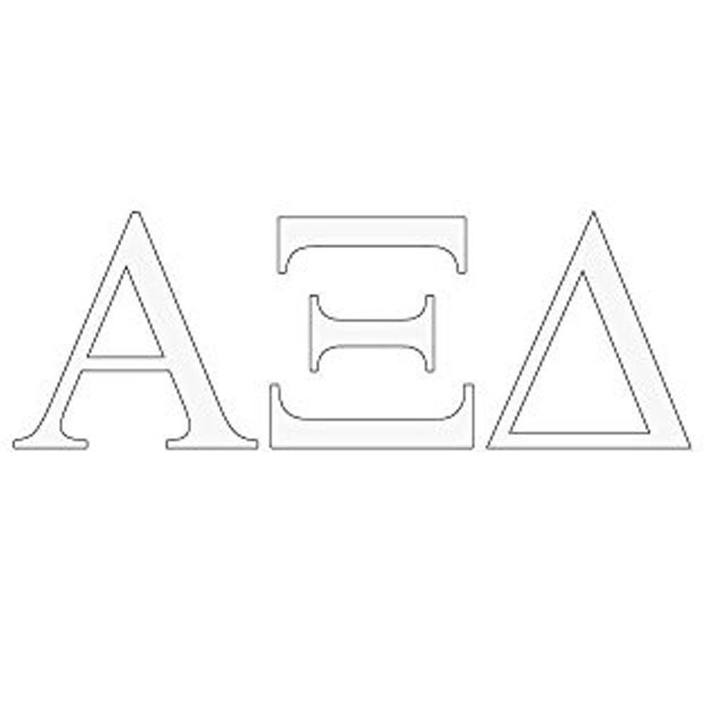 Alpha Xi Delta Greek Letter Window Sticker Decal