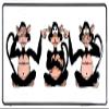 See No Evil Hear No Evil Speak No Evil Monkeys License Plate Tag Aluminum view 1