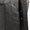 First Mfg Co - Sniper - Mens Motorcycle Biker Riding Black Leather Vest - Large - Adjustable Strap view 4