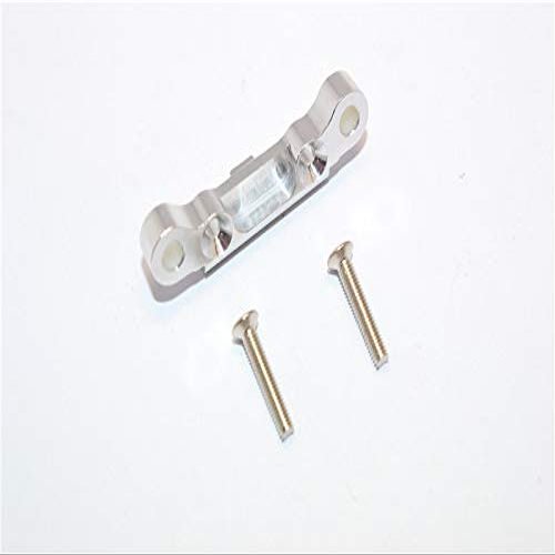 GPM For Kyosho Mini Inferno Upgrade Parts Aluminum Rear Arm Bulk (1 Deg) For Rear Gear Box With Screws - 1Pc Set Silver