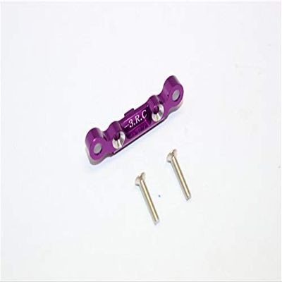 GPM For Kyosho Mini Inferno Upgrade Parts Aluminum Rear Arm Bulk (3 Deg) For Rear Gear Box With Screws - 1Pc Set Purple
