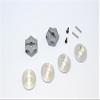 Aluminum Hex Adapter From 12mm Convert To 17mm With 8mm Thickness - 2Pcs Set Gray Silver view 1