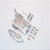 GPM For Kyosho Mini Inferno Upgrade Parts Aluminum Receiver Bottom Mount With Screws & Aluminum+Delrin Posts - 2Pcs Set Gray Silver view 1