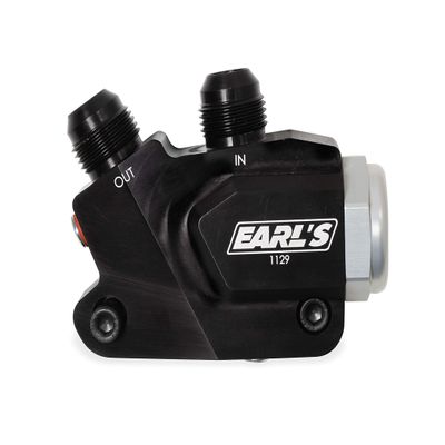 Earl's Gm Lt Engine Side Mount Oil Cooler Adapter 180 Thermostat