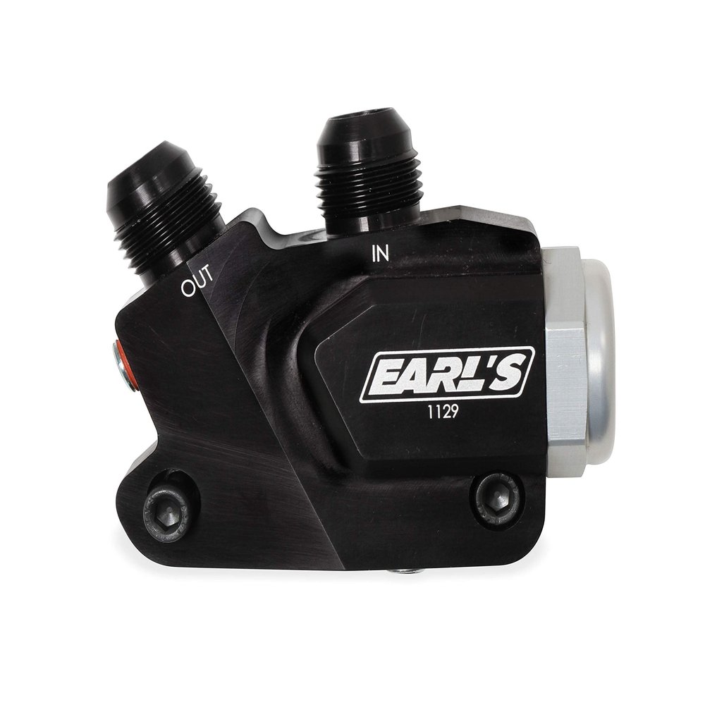 Earl's Gm Lt Engine Side Mount Oil Cooler Adapter 180 Thermostat