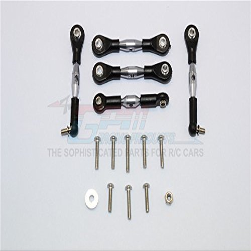 Axial Yeti Jr. Score Trophy Truck (AX90052) / Yeti Jr. Maverick (AXI90069) Upgrade Parts Aluminum Tie Rods - 5Pcs Set Gray Silver