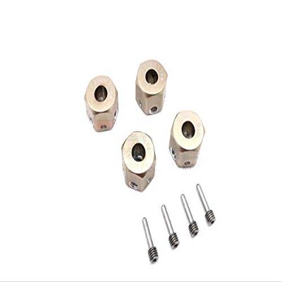 Aluminum Universal Hex Adapter 12mmx10mm - 4Pcs Set Titanium