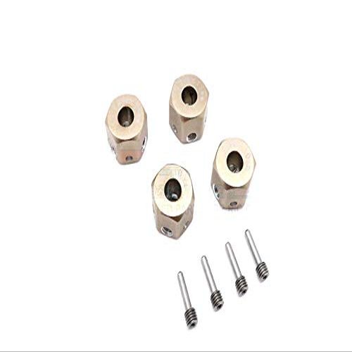 Aluminum Universal Hex Adapter 12mmx10mm - 4Pcs Set Titanium
